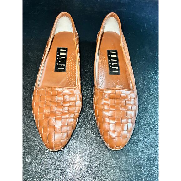 Amalfi Made In Italy Ladies Vintage Woven Leather Loafer - size 7 - Picture 6 of 6